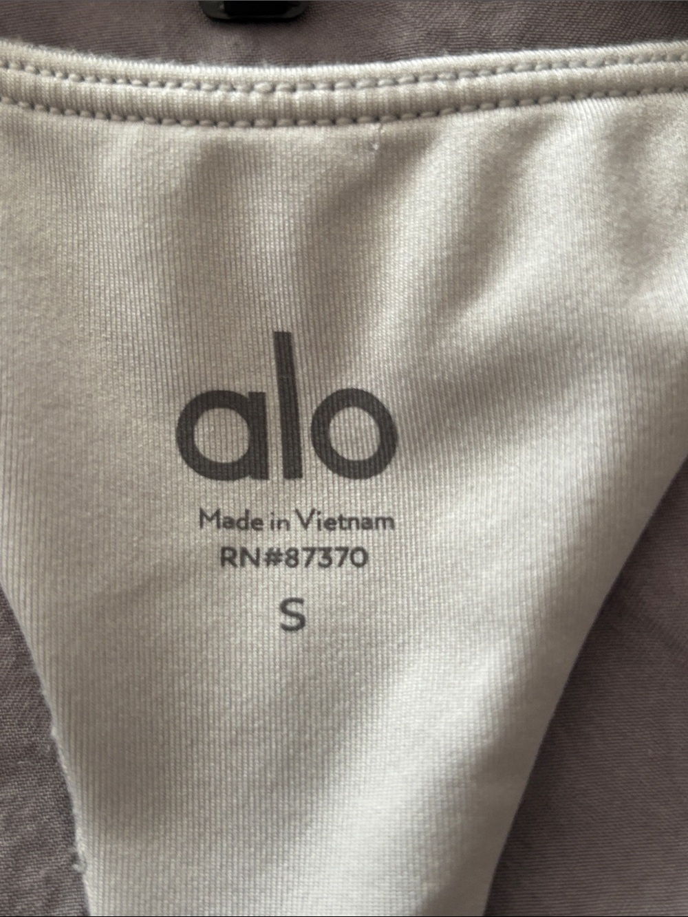 ALO Yoga Light Gray Ribbed Racerback Tank - Picture 3 of 5